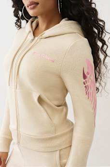 WINGED LOGO ZIP HOODIE, image 1