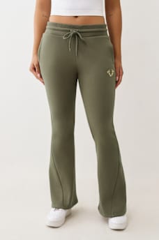 PANTALONES DEPORTIVOS ACAMPANADOS CON COSTURA TORCIDA, image 1