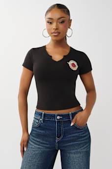 ROSE NOTCH BABY TEE, image 2