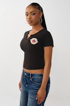 ROSE NOTCH BABY TEE, image 4