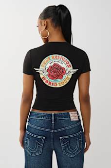 ROSE NOTCH BABY TEE, image 6