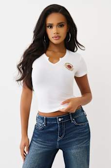 ROSE NOTCH BABY TEE, image 2