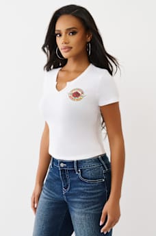 ROSE NOTCH BABY TEE, image 4