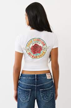 ROSE NOTCH BABY TEE, image 5