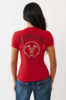 CRYSTAL BUDDHA FACE TEE