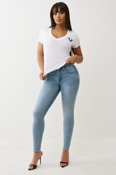 SCRIPT LOGO V NECK TEE, image 3