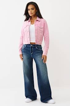 CHAQUETA ESTILO CAMIONERO RECORTADA CON LAVADO A LA PIEDRA, image 2