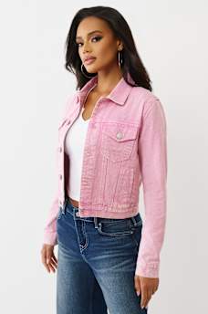 CHAQUETA ESTILO CAMIONERO RECORTADA CON LAVADO A LA PIEDRA, image 3