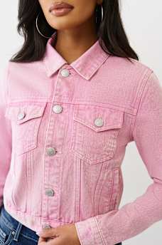 CHAQUETA ESTILO CAMIONERO RECORTADA CON LAVADO A LA PIEDRA, image 4