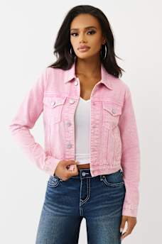 CHAQUETA ESTILO CAMIONERO RECORTADA CON LAVADO A LA PIEDRA, image 1