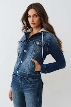 CHAQUETA DE MEZCLILLA CON CAPUCHA, image 4