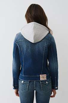 CHAQUETA DE MEZCLILLA CON CAPUCHA, image 5