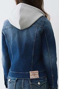 CHAQUETA DE MEZCLILLA CON CAPUCHA, image 6