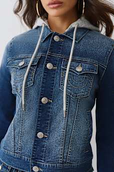 CHAQUETA DE MEZCLILLA CON CAPUCHA, image 7