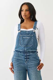 STRAIGHT LEG DENIM OVERALL, image 2