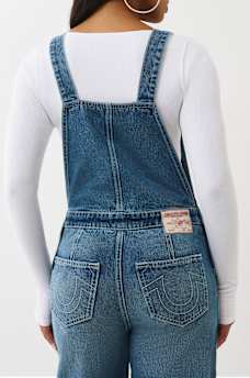 STRAIGHT LEG DENIM OVERALL, image 6