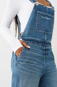 STRAIGHT LEG DENIM OVERALL, image 7