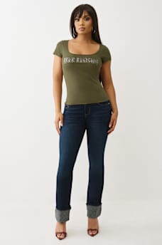 CAMO LOGO SQUARE NECK TOP, image 3