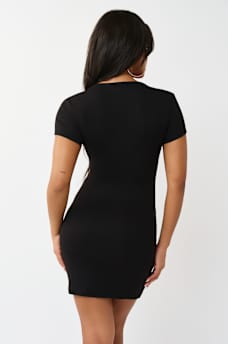 LOGO WING NOTCH NECK DRESS, image 5