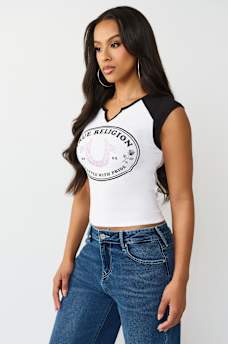 HORSESHOE ROSE BABY TEE, image 4