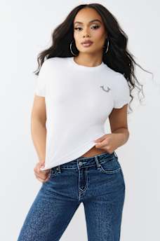 CAMISETA CL&Aacute;SICA CON BRILLOS, image 2