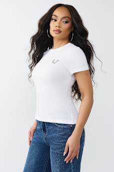 CAMISETA CL&Aacute;SICA CON BRILLOS, image 4