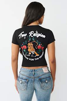 TIGER LOGO RELAXED SHRUNKEN TEE, image 5