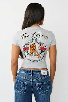 TIGER LOGO RELAXED SHRUNKEN TEE, image 5