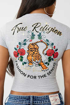 TIGER LOGO RELAXED SHRUNKEN TEE, image 1