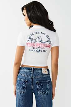 CAMISETA RELAJADA RECORTADA CON BUDDHA, image 6