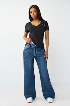 BUTTERFLY LOGO V-NECK TEE, image 3