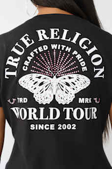 BUTTERFLY LOGO V-NECK TEE, image 1