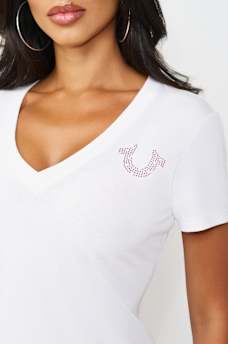 BUTTERFLY LOGO V-NECK TEE, image 5