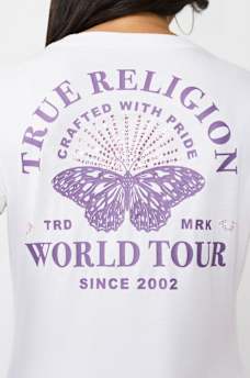 BUTTERFLY LOGO V-NECK TEE, image 1