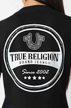 IRIDESCENT LOGO V-NECK TEE, image 1