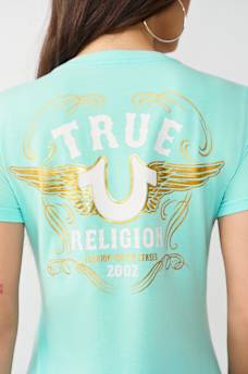 CAMISETA CON HERRADURA Y ALAS, image 1