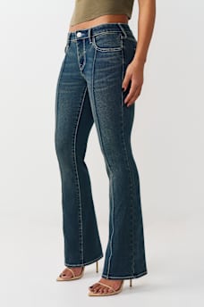 JEANS CORTE DE BOTA BECCA DE TIRO MEDIO Y COSTURAS FRONTALES, image 3