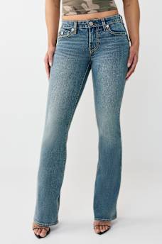 BECCA MID RISE BIG T FLAP BOOTCUT JEAN, image 2