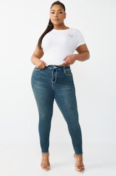 PLUS JENNIE MID RISE CURVY SKINNY JEAN, image 2
