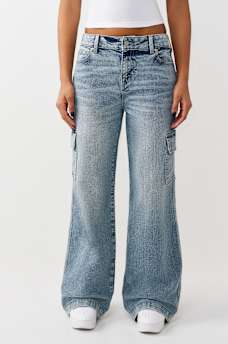 BOBBI MID RISE BAGGY CARGO JEAN, image 1