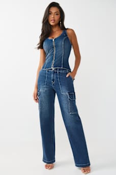 DENIM CARGO STRAIGHT PANT, image 3