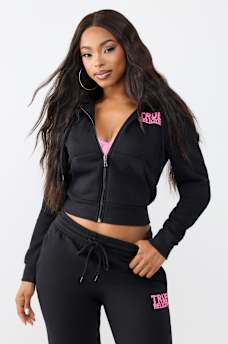 BUDDHA SHRUNKEN ZIP HOODIE