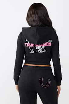 BUDDHA SHRUNKEN ZIP HOODIE