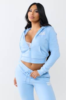 BUDDHA SHRUNKEN ZIP HOODIE