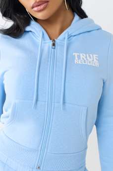 BUDDHA SHRUNKEN ZIP HOODIE