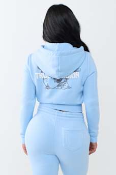 BUDDHA SHRUNKEN ZIP HOODIE