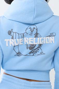 BUDDHA SHRUNKEN ZIP HOODIE