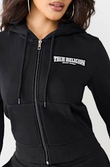 TIGER SHRUNKEN ZIP HOODIE