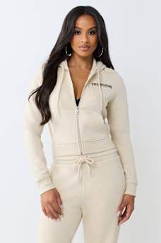 TIGER SHRUNKEN ZIP HOODIE