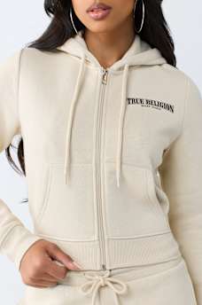 TIGER SHRUNKEN ZIP HOODIE